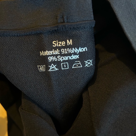 Two pairs of black maternity leggings. Size Medium. - Picture 2 of 3